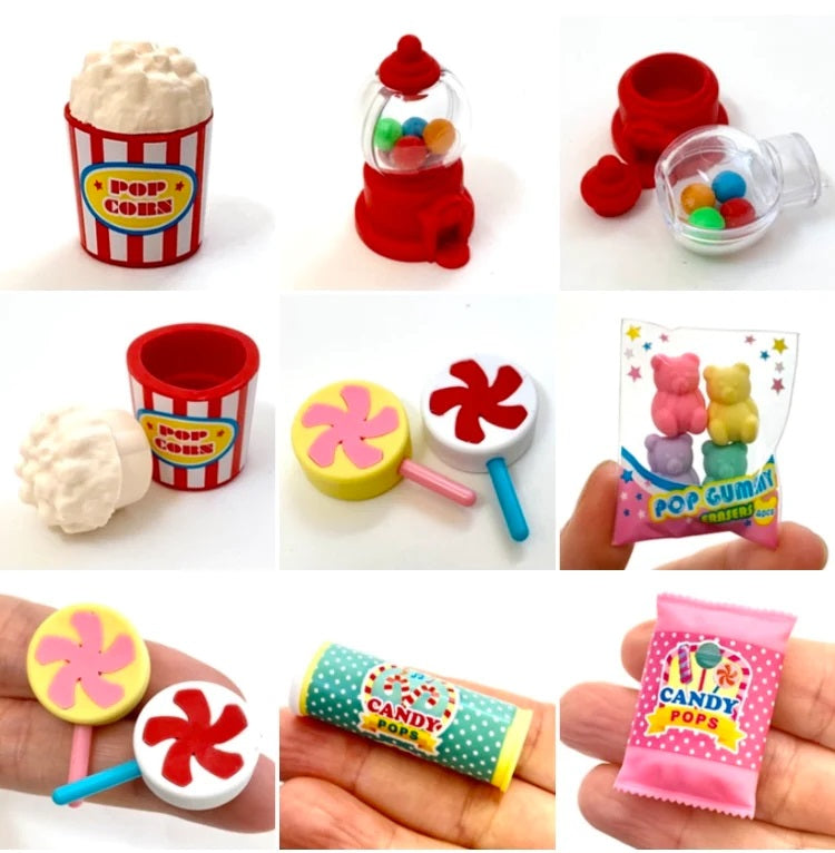 Candy Sweets Eraser Set
