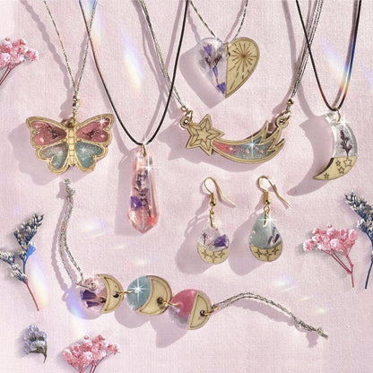 Wood Resin Charm Jewelry