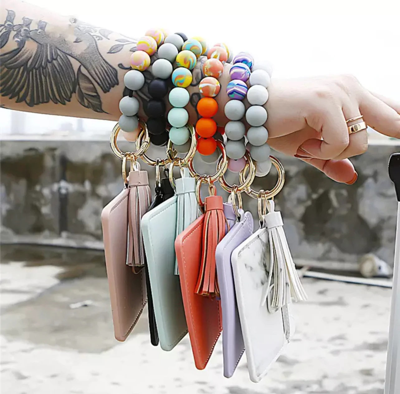 Lavender Tassel Wallet Ke